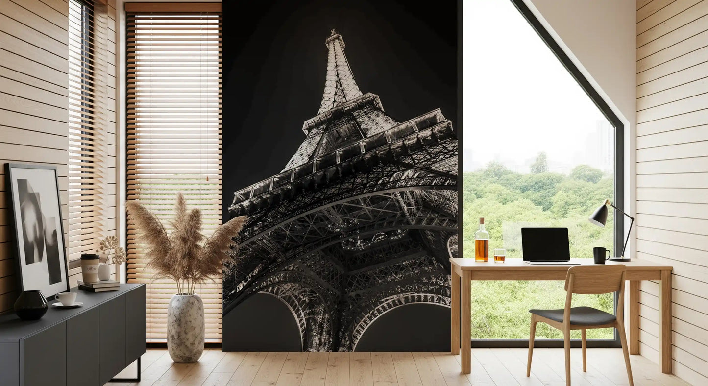 Parisian Night Architectural Perspective Wall Mural