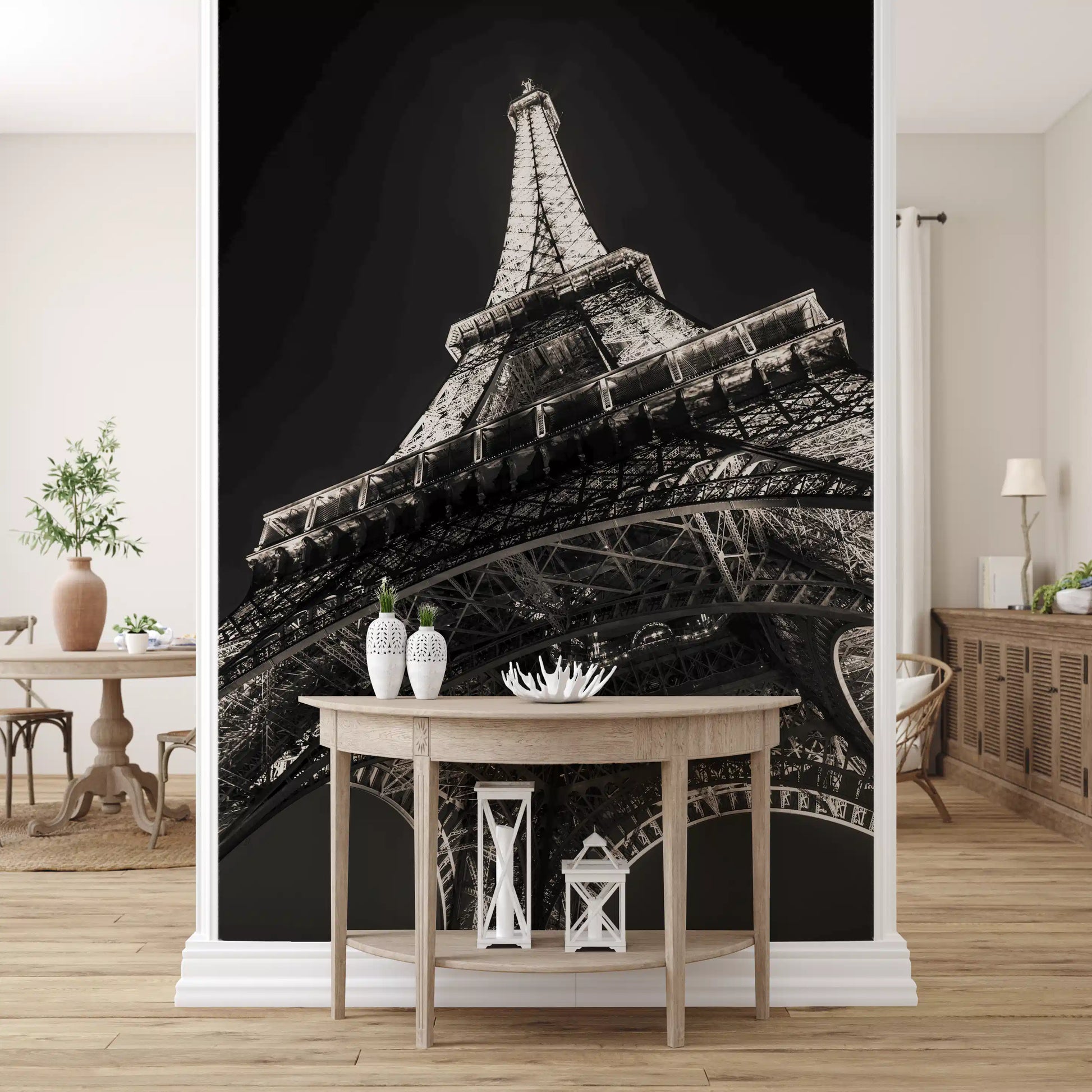 Parisian Night Architectural Perspective Wall Mural