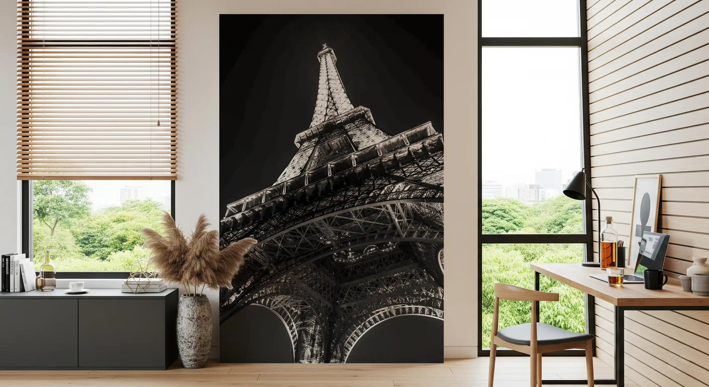 Parisian Night Architectural Perspective Wall Mural