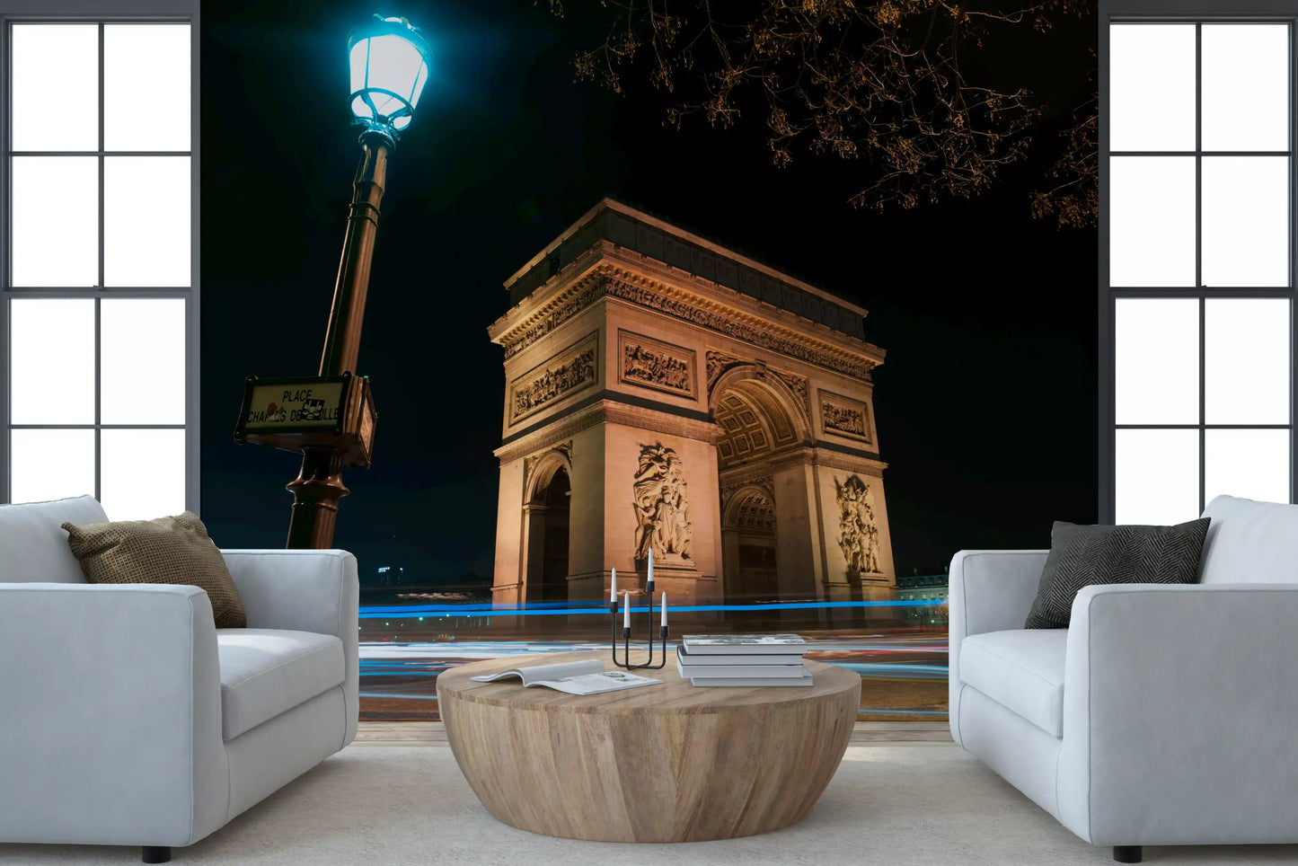 Parisian Night at Arc de Triomphe Wall Mural