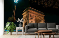 Parisian Night at Arc de Triomphe Wall Mural