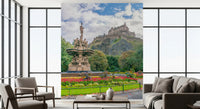 Majestic Edinburgh Castle and Ross Fountain Garden Wall Mural