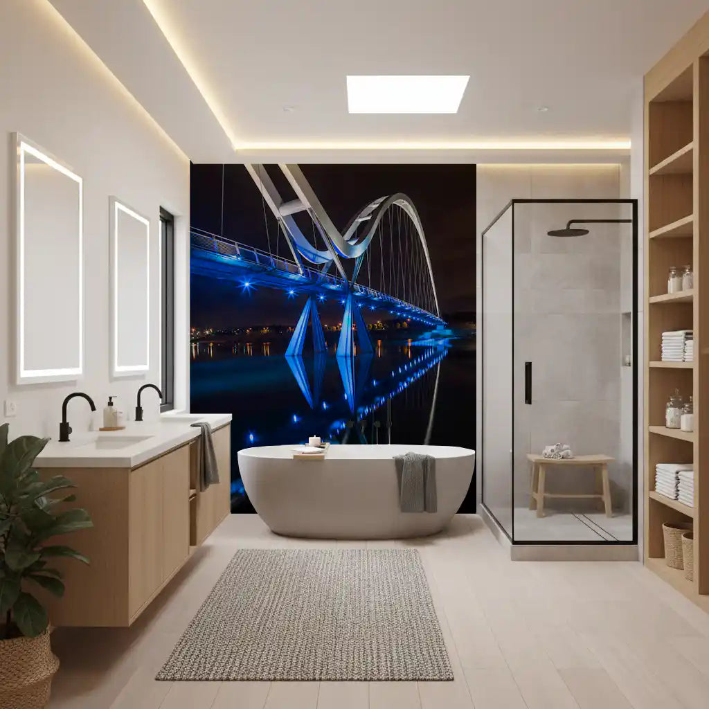 Stockton Infinity Bridge Nocturnal Glow Wall Mural