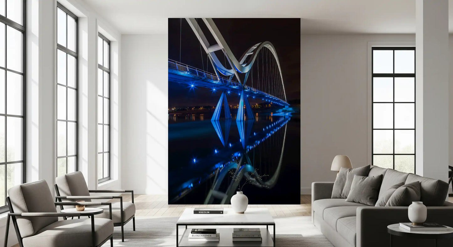 Stockton Infinity Bridge Nocturnal Glow Wall Mural