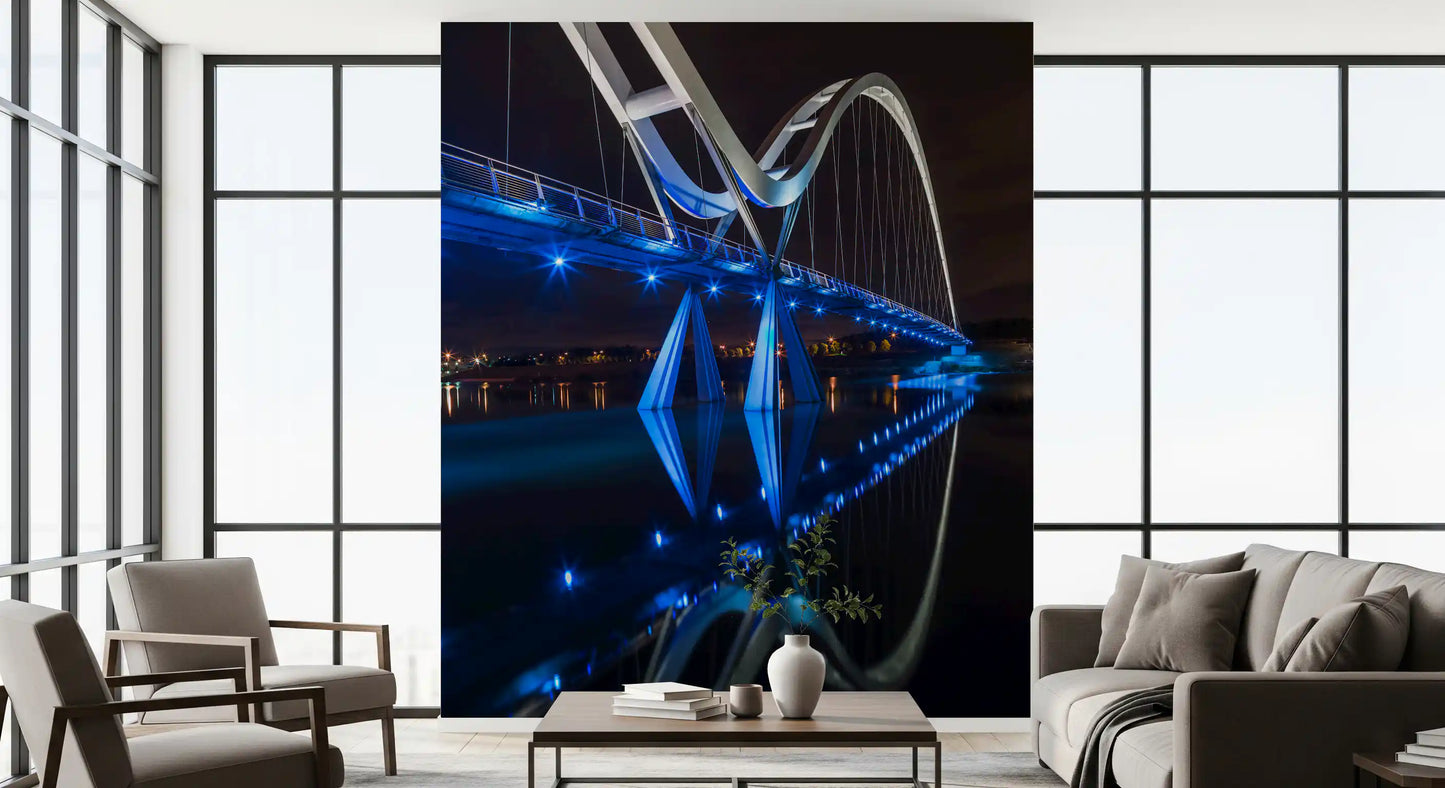 Stockton Infinity Bridge Nocturnal Glow Wall Mural