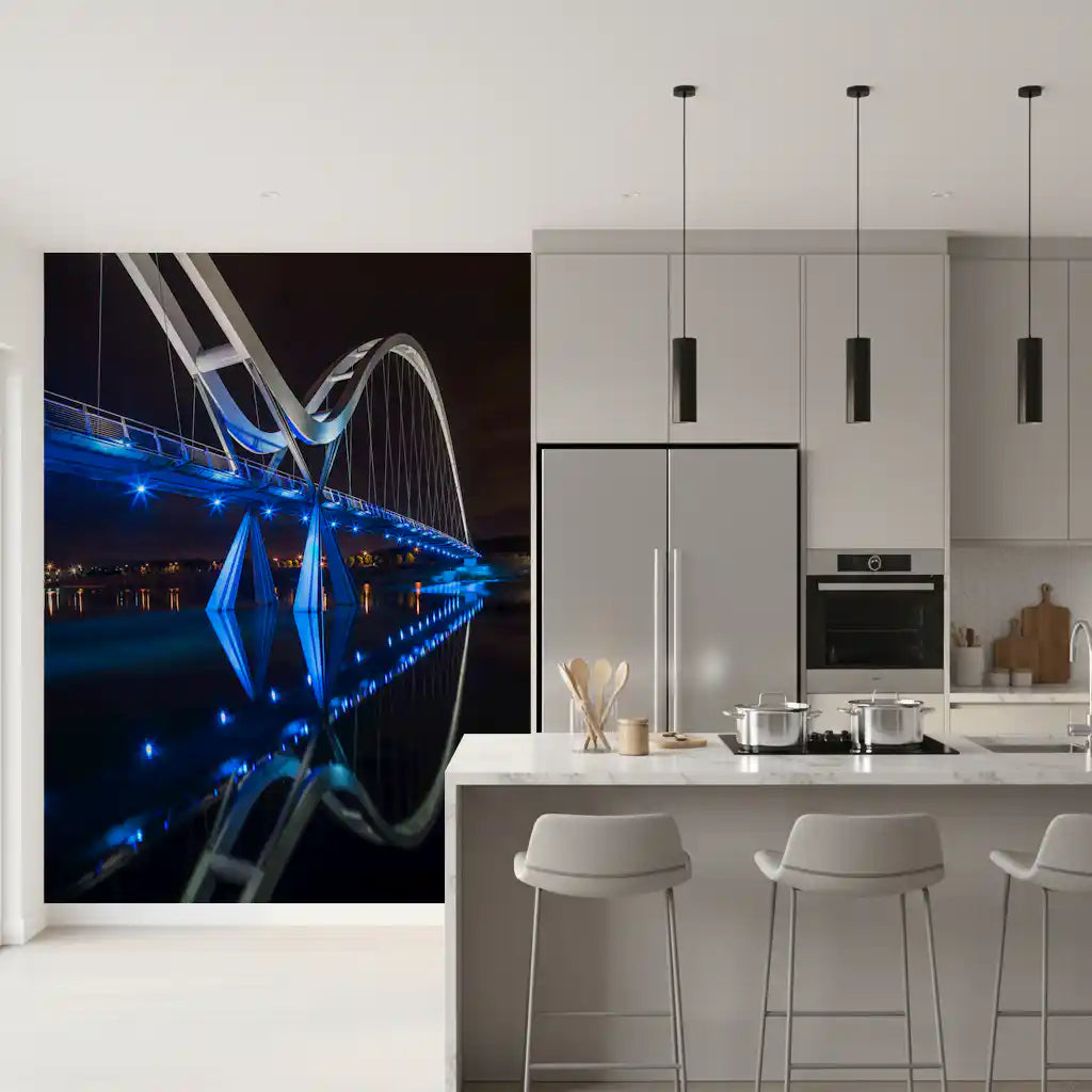 Stockton Infinity Bridge Nocturnal Glow Wall Mural