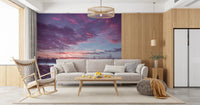 Violet Twilight Frost Meadow Wall Mural