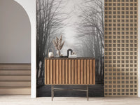 Winter Path of Whispering Trees Wall Mural