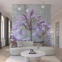 Serene Lilac Agapanthus Blossoms Wall Mural