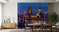 Big Ben and Bridge Reflections Wall Mural