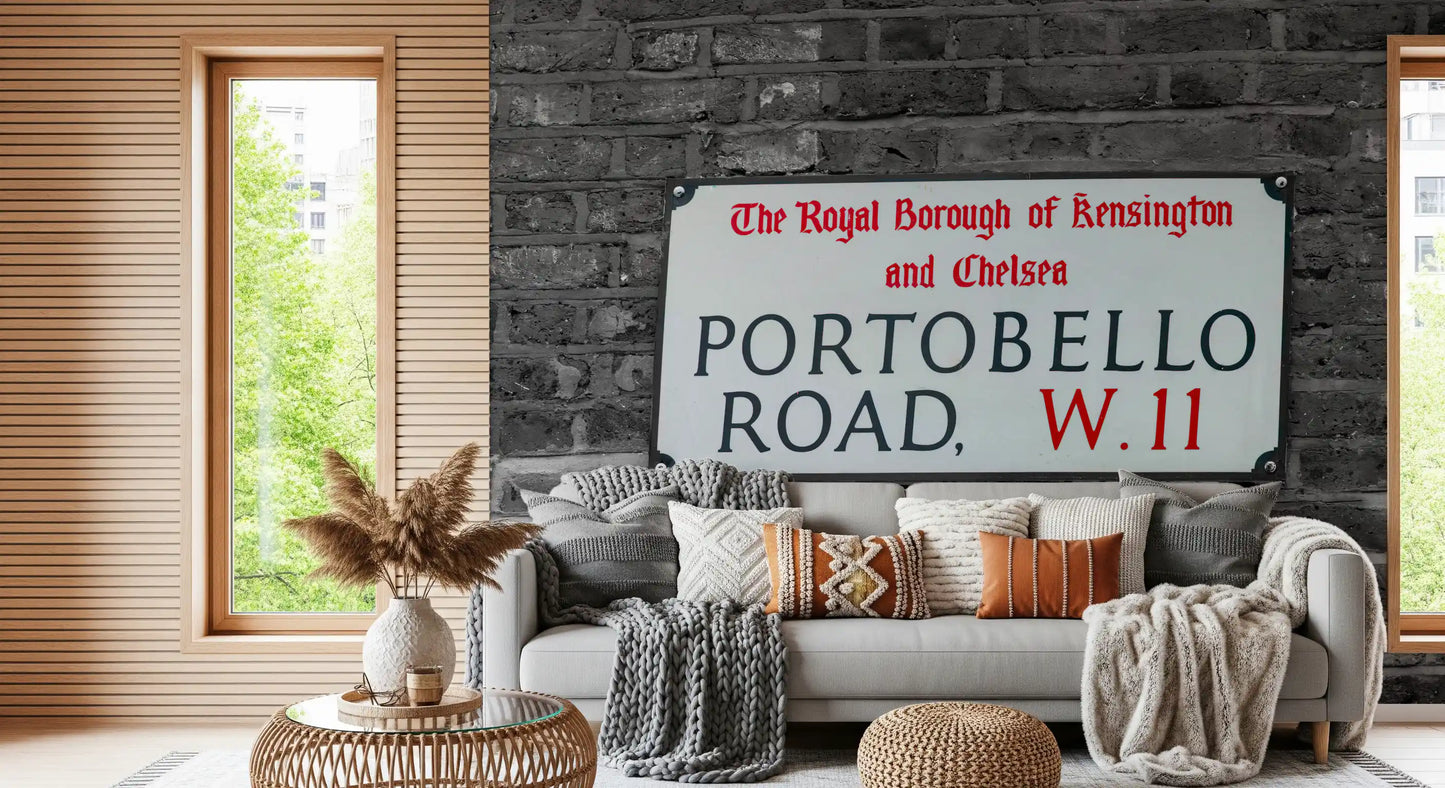 West London Borough Brick Wall Wall Mural