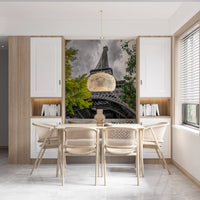 Parisian Skyward Perspective Art Wall Mural