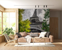 Parisian Skyward Perspective Art Wall Mural