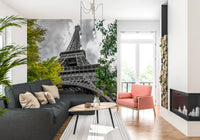 Parisian Skyward Perspective Art Wall Mural