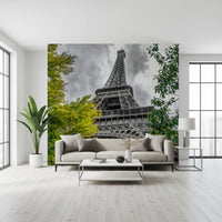 Parisian Skyward Perspective Art Wall Mural
