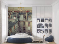Vintage Paris Skyline Aerial View Wall Mural
