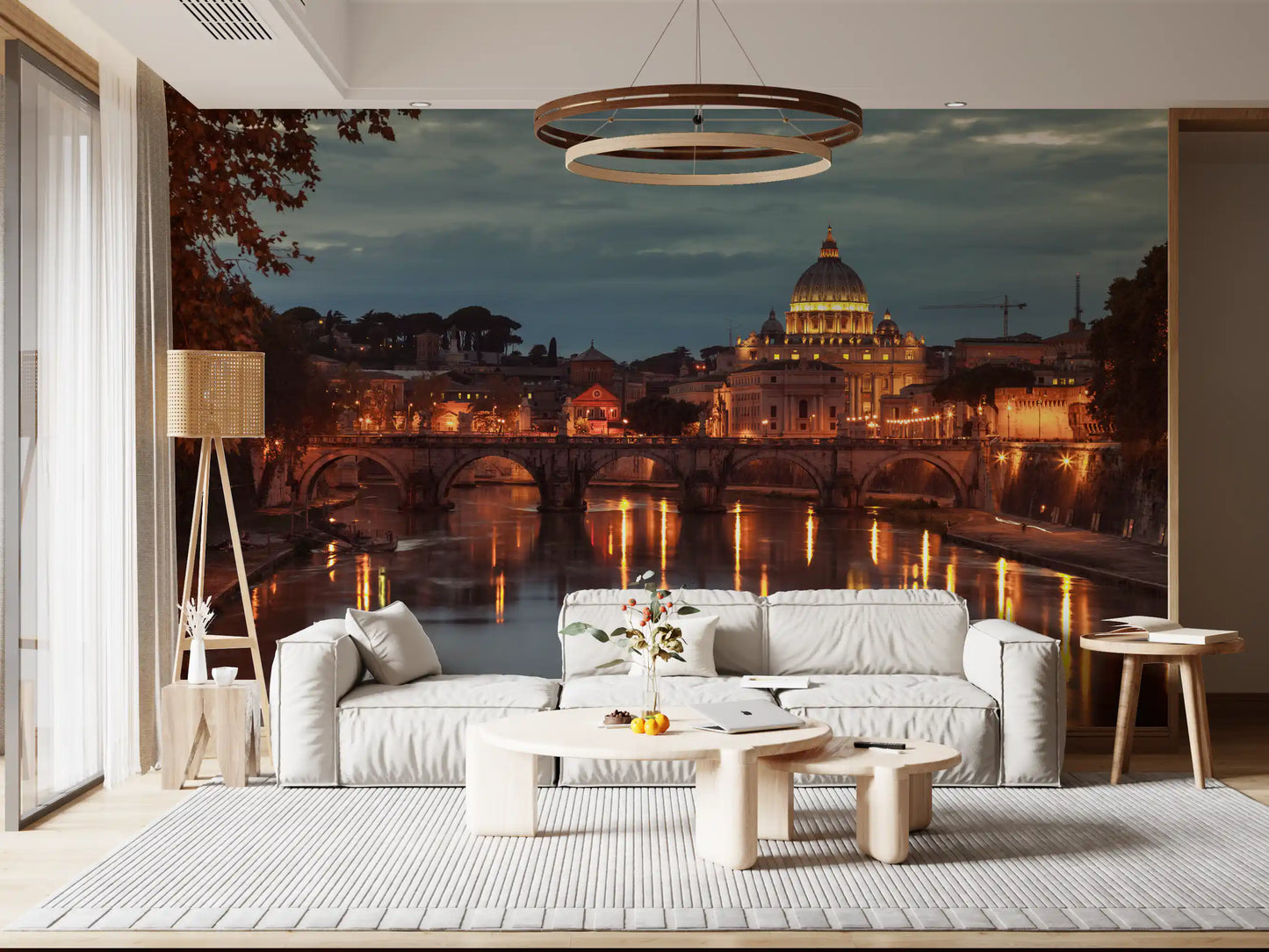 Sunset Over Saint Peters Basilica Wall Mural
