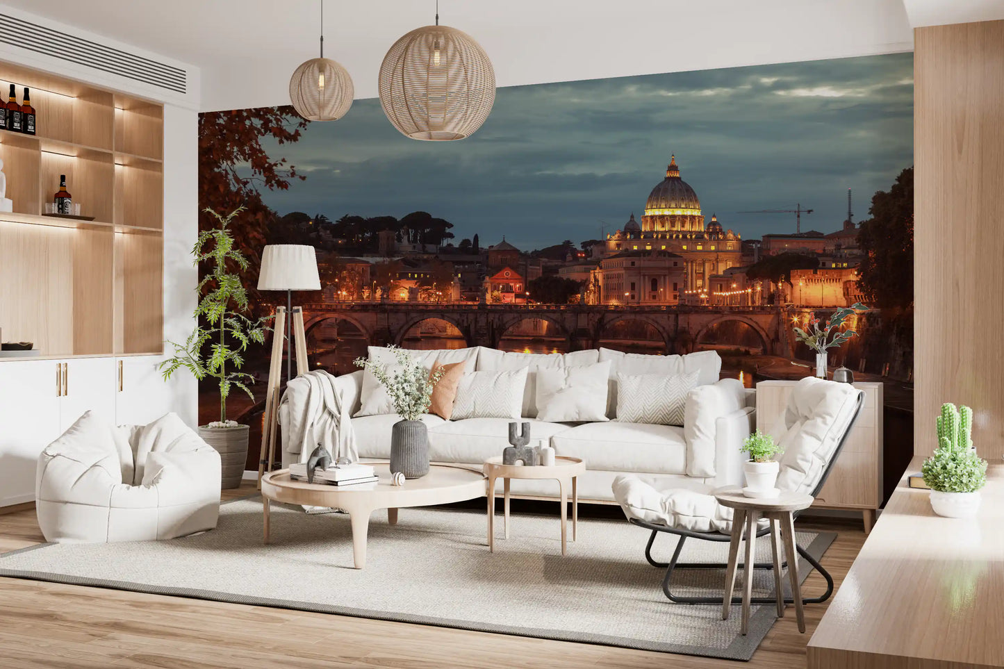 Sunset Over Saint Peters Basilica Wall Mural
