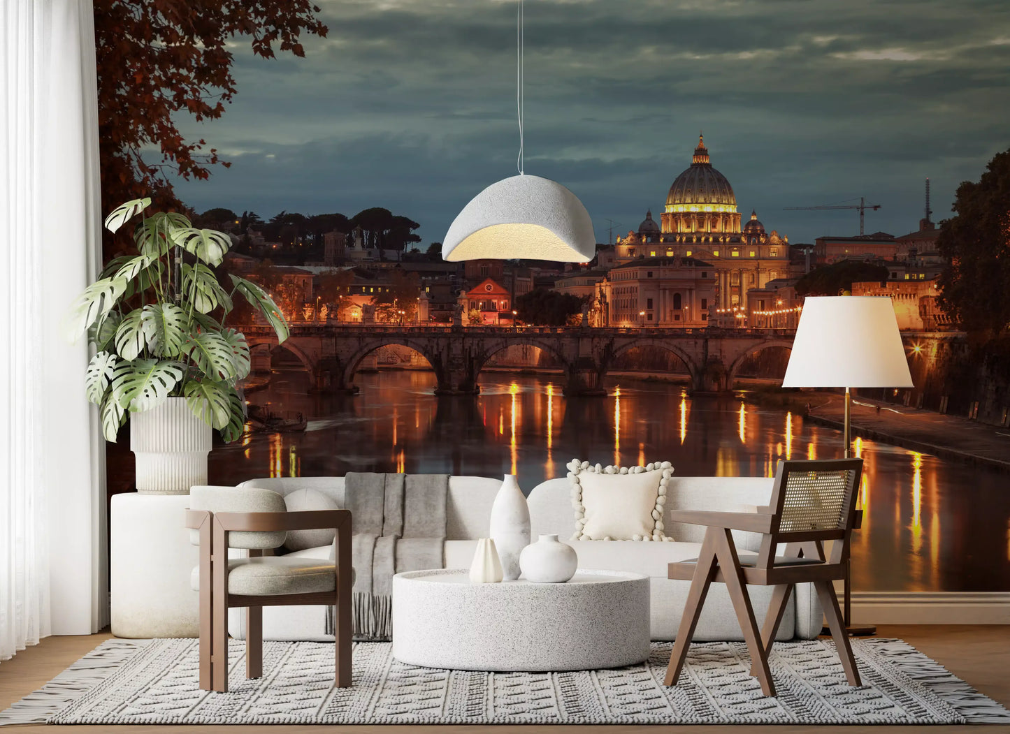 Sunset Over Saint Peters Basilica Wall Mural