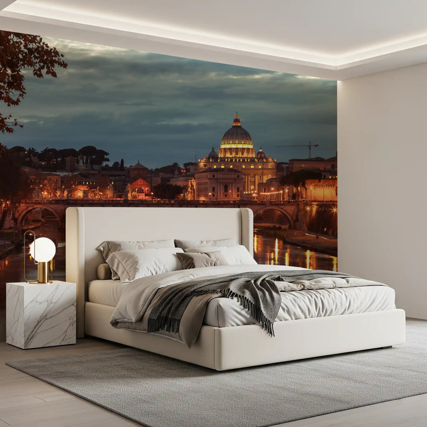 Sunset Over Saint Peters Basilica Wall Mural