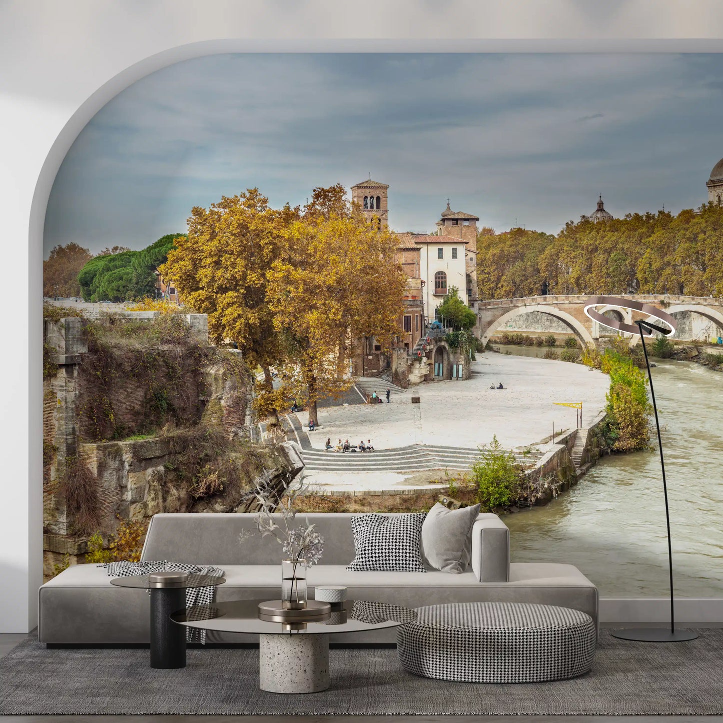 Rome Historic Riverbanks Wall Mural