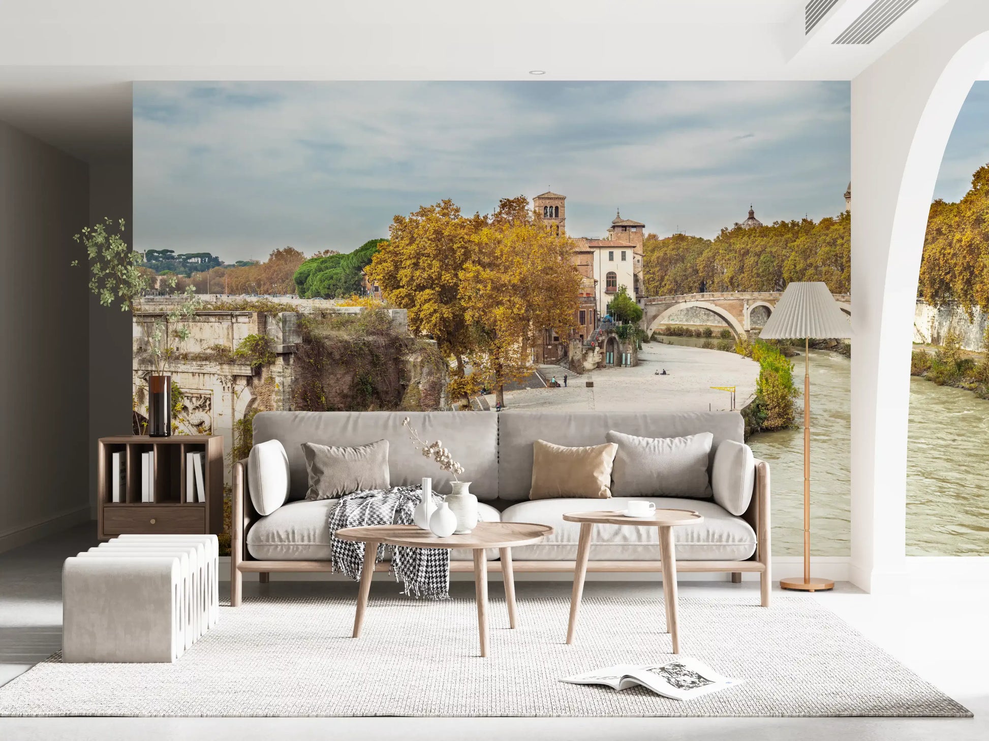 Rome Historic Riverbanks Wall Mural