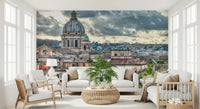 Rome Rooftops under Dramatic Skies Wall Mural