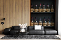 Tuscan Chianti Bottles in Straw Fiaschi Wall Mural