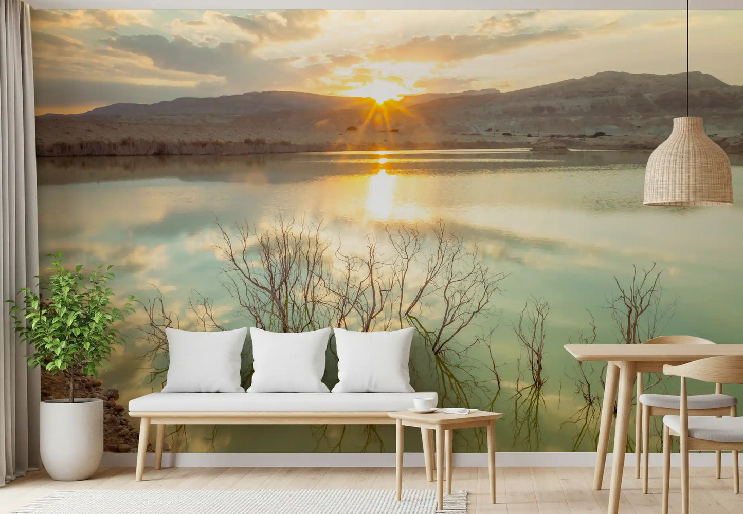 Sunset Reflections over Peaceful Lake Wall Mural