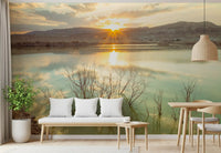 Sunset Reflections over Peaceful Lake Wall Mural