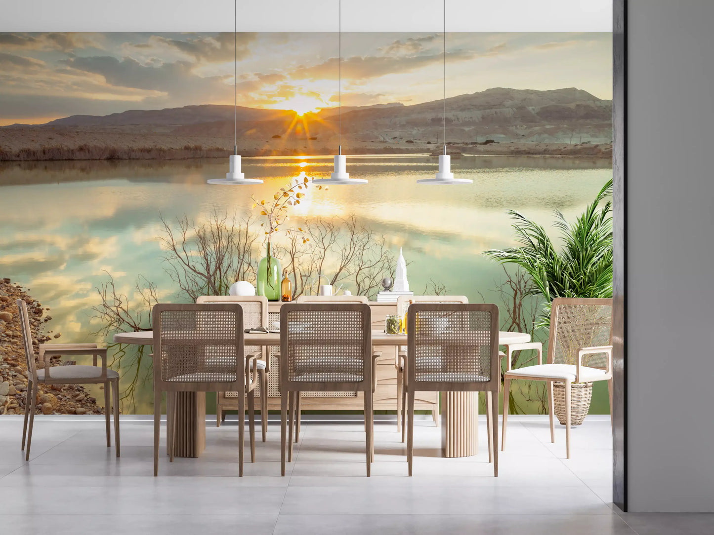 Sunset Reflections over Peaceful Lake Wall Mural