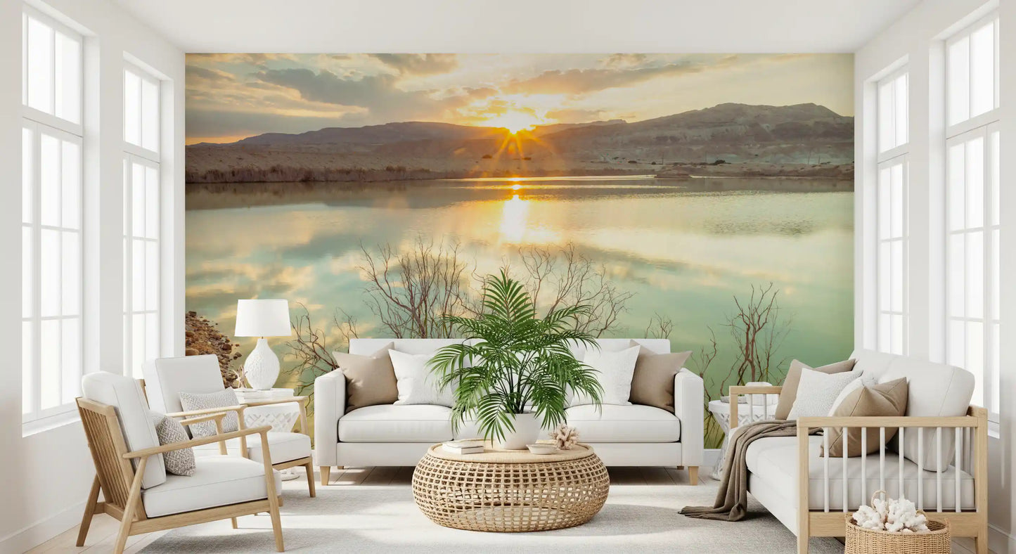 Sunset Reflections over Peaceful Lake Wall Mural
