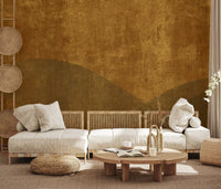 Earthy Tuscan Slopes Textured Art Wall Mural
