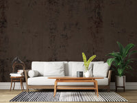 Moody Antique Dark Brown Plaster Wall Mural