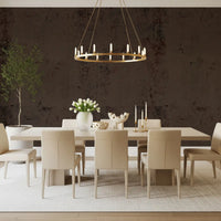 Moody Antique Dark Brown Plaster Wall Mural