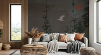 Flight of the Red Crowned Cranes Wall Mural