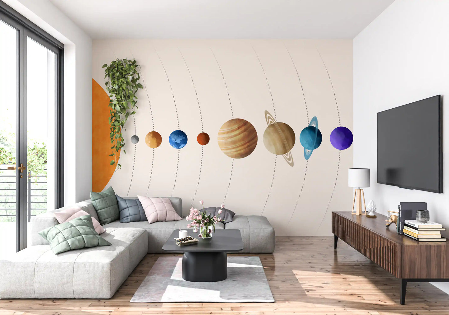 Planet Parade Wall Mural