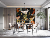 Earthy Boho Rhythms under Sun and Moon Wall Mural
