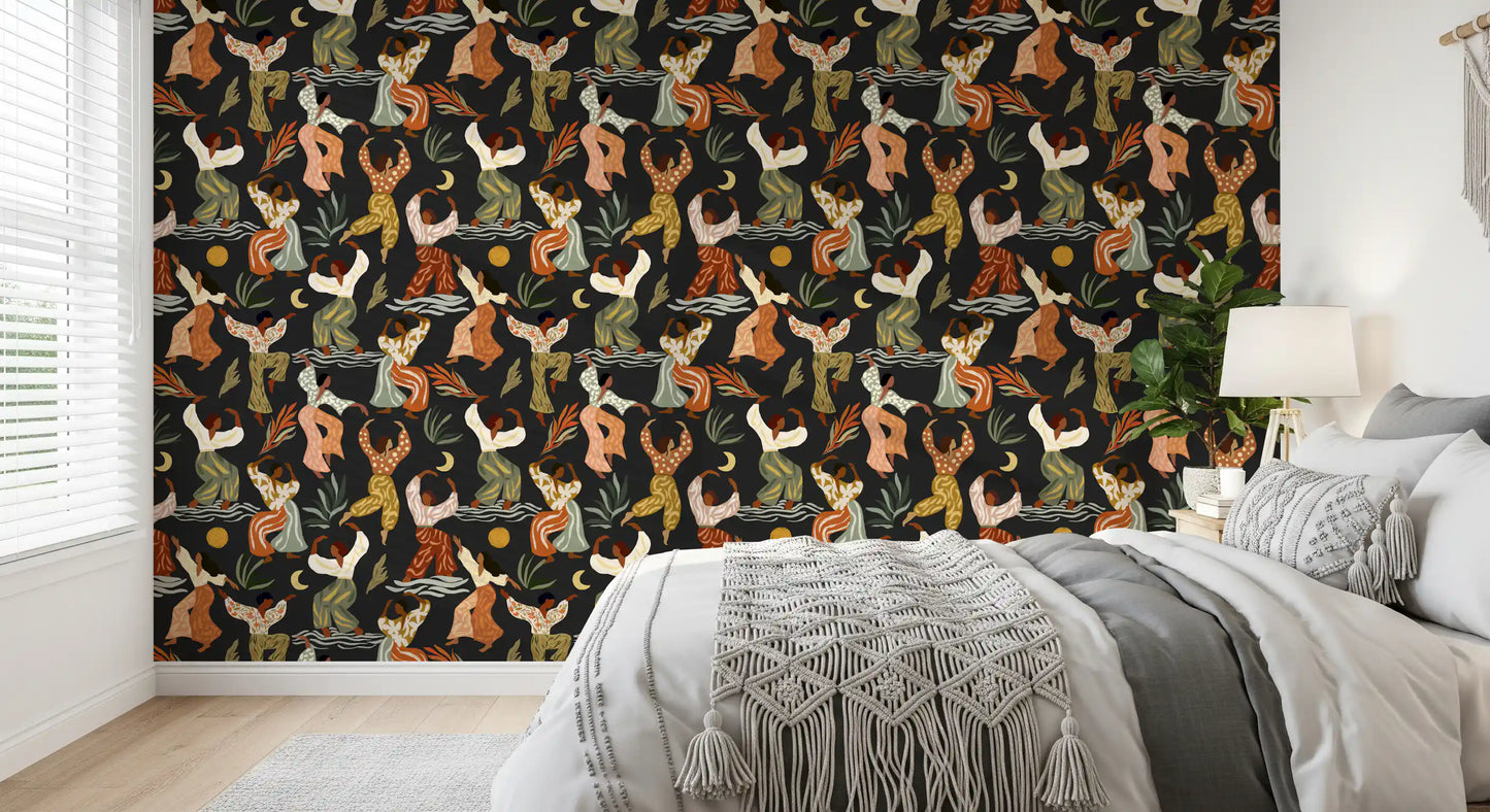 Bohemian Rhythms and Celestial Dance Wallpaper⁠