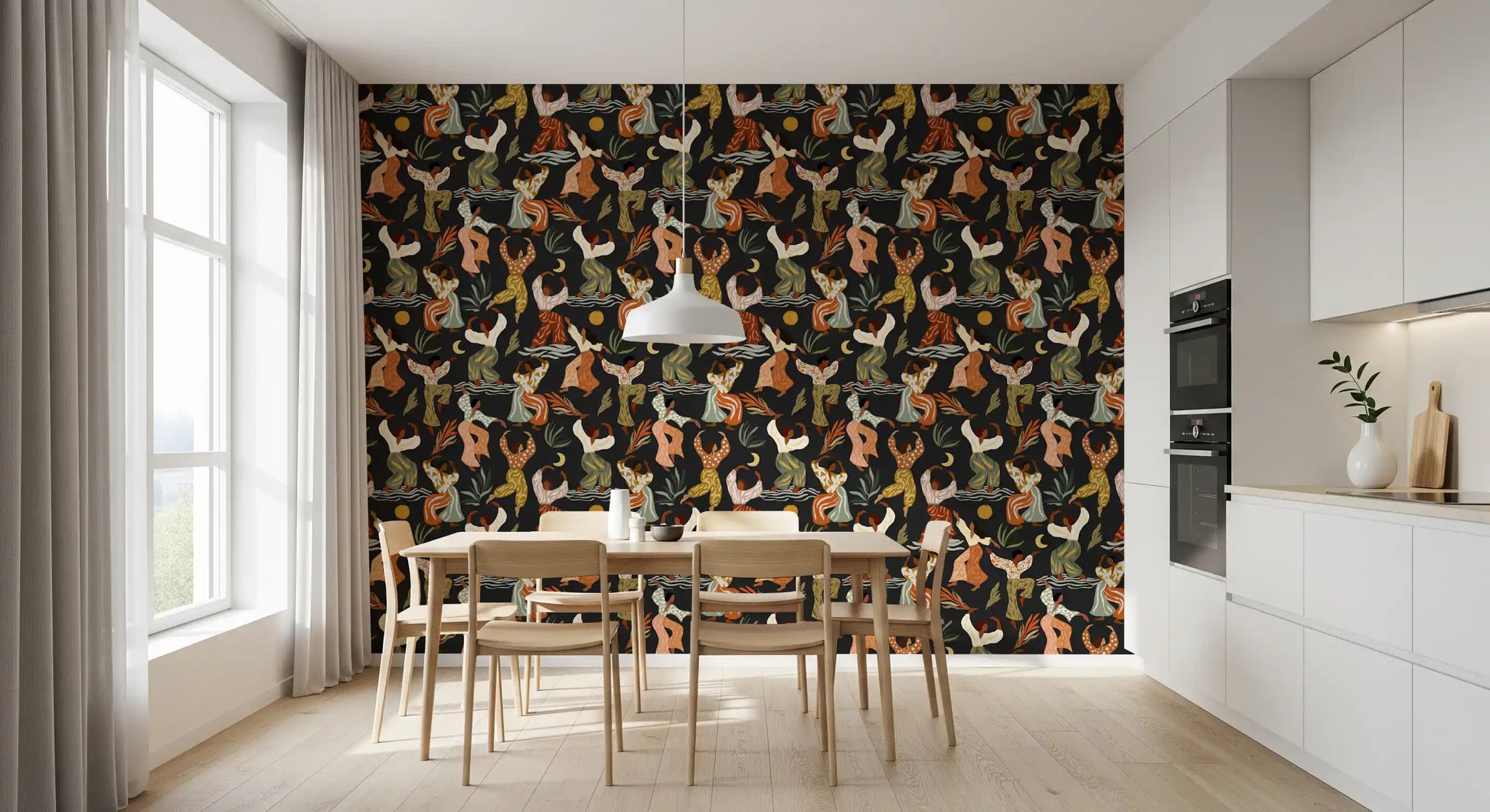 Bohemian Rhythms and Celestial Dance Wallpaper⁠
