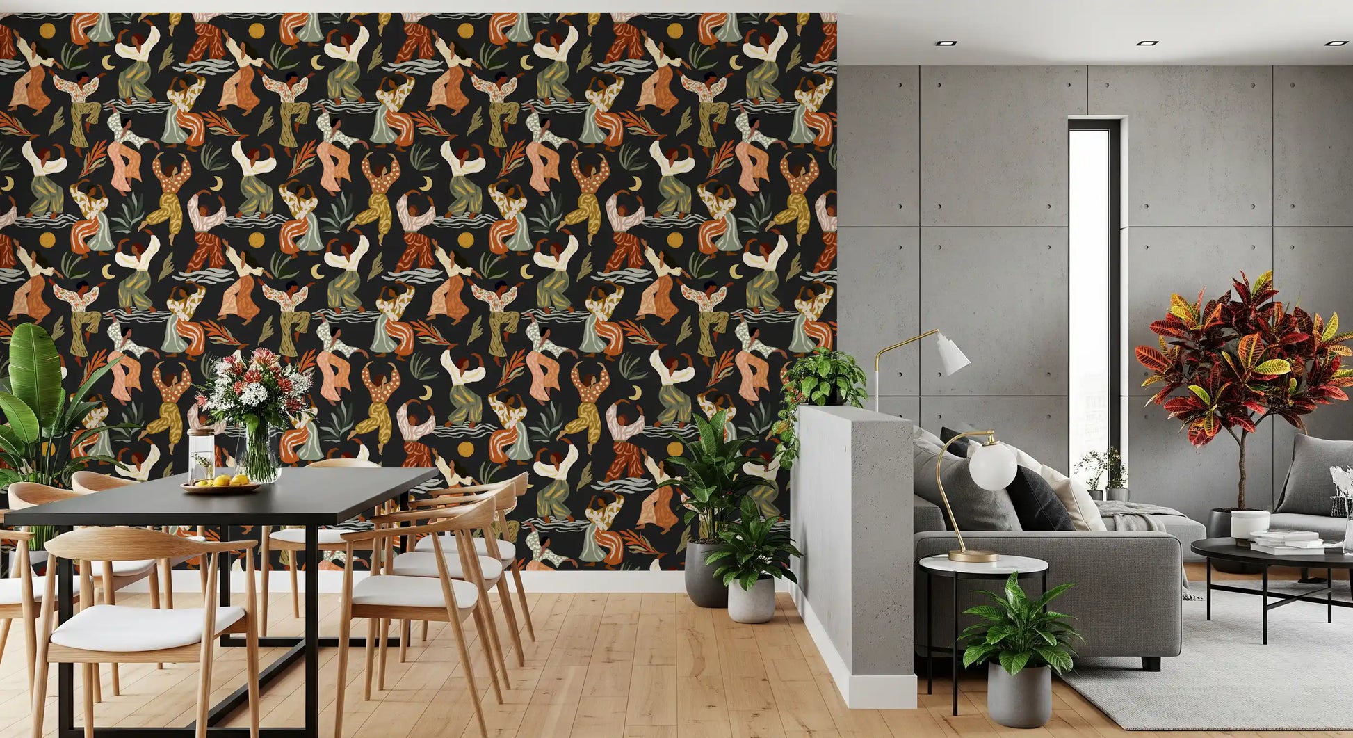 Bohemian Rhythms and Celestial Dance Wallpaper⁠