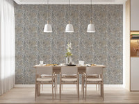Textured Woodland Birch Leaves Wallpaper⁠