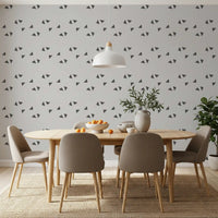 Nordic Charcoal Triangle Geometric Wallpaper⁠