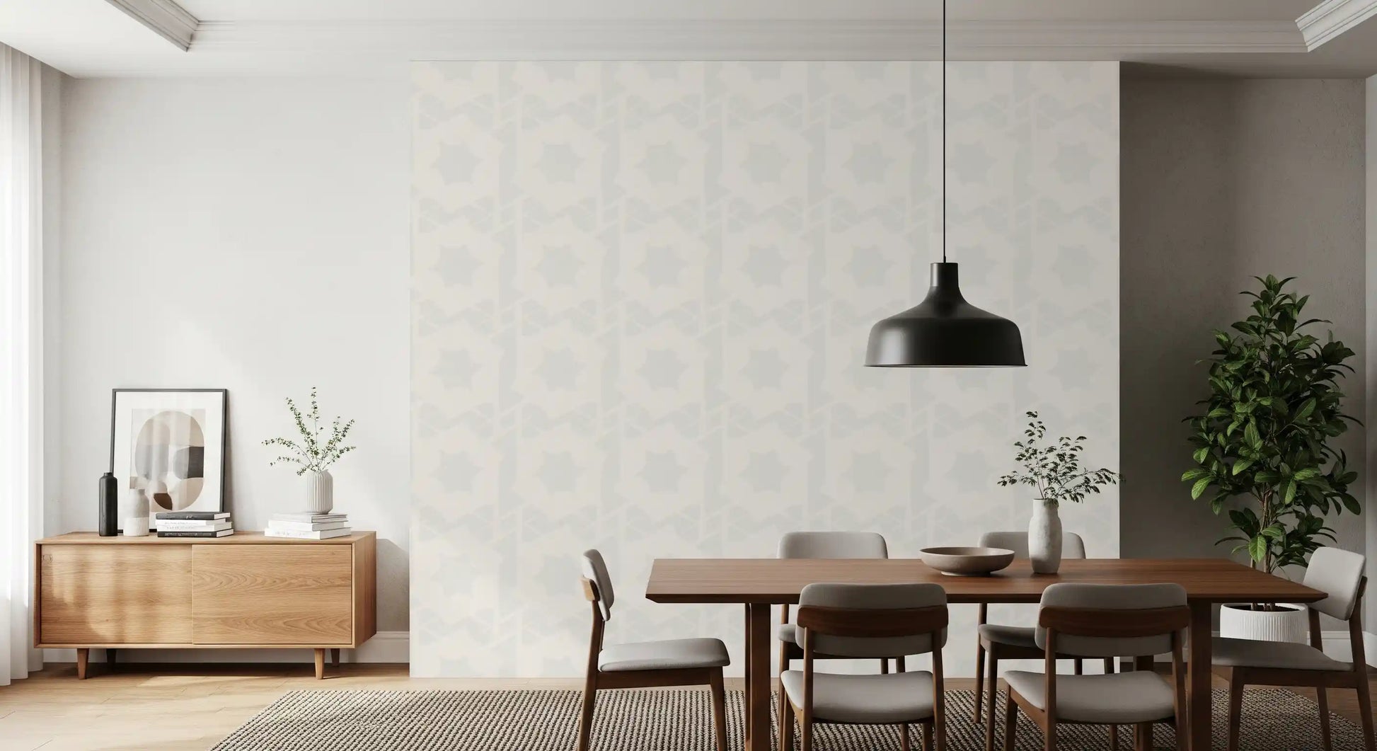 Quiet Geometric Star Motif Wallpaper⁠