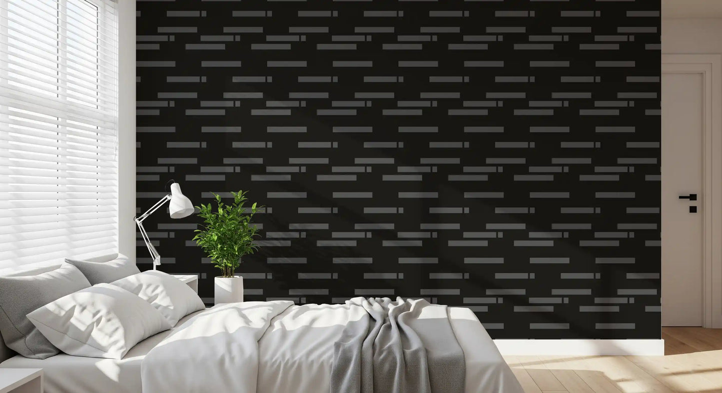 Abstract Urban Minimalist Grayscale Brick Wallpaper⁠