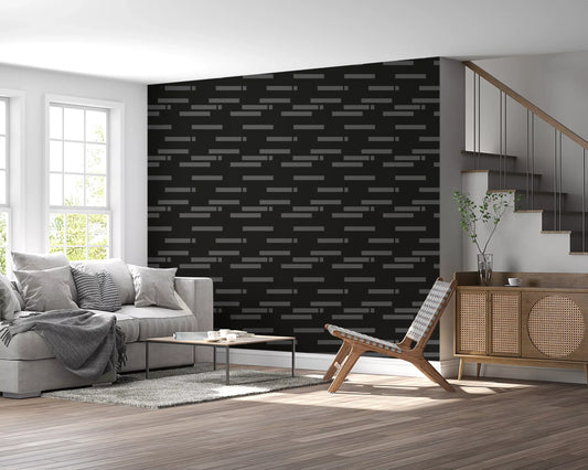 Abstract Urban Minimalist Grayscale Brick Wallpaper⁠
