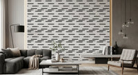 Industrial Slate Textured Linear Blocks Wallpaper⁠