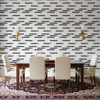 Industrial Slate Textured Linear Blocks Wallpaper⁠