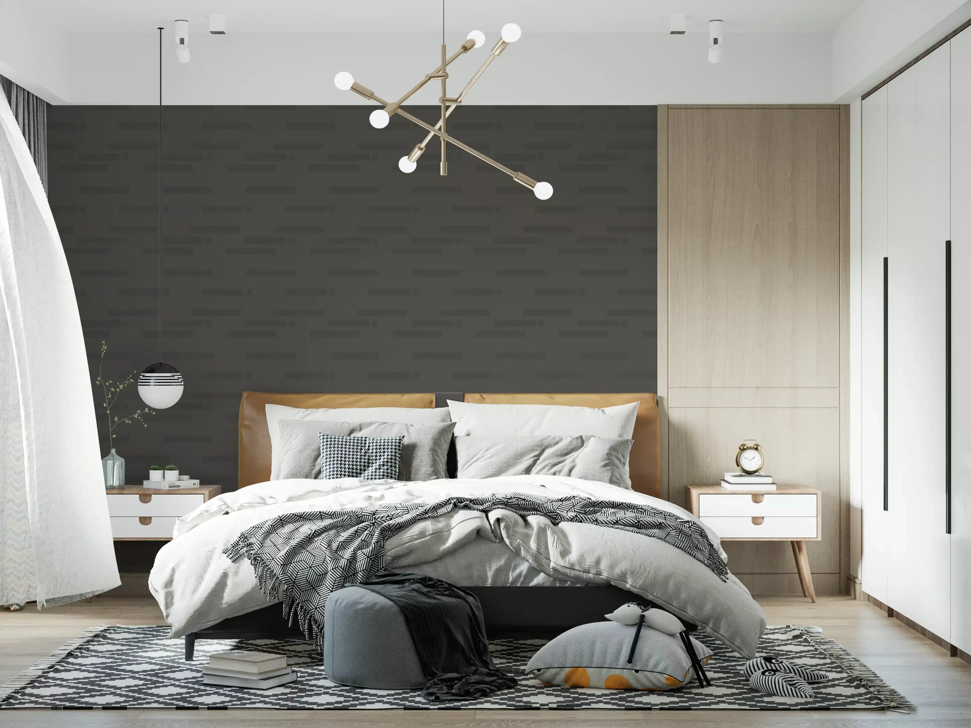 Brutalist Horizontal Grey Grids Wallpaper⁠