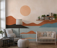 Earthy Ridges and Sunlit Calm Wall Mural